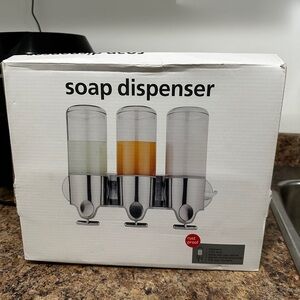 Triple Soap Dispenser with Chrome Finish